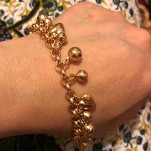 18k gold rhodium plated charms bracelet